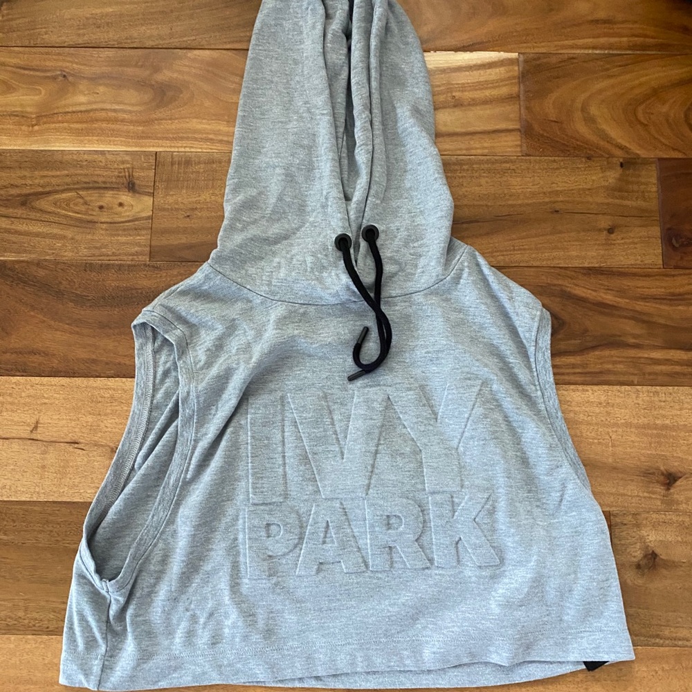 Ivy park cropped sleeveless hoodie